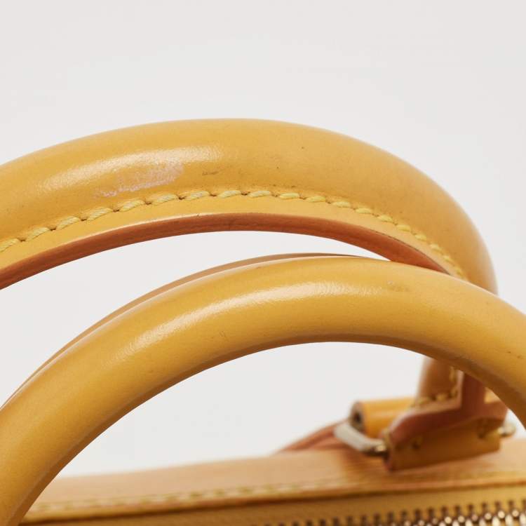 Pre Owned Louis Vuitton Tassil Yellow Epi Leather Speedy 25 Bag