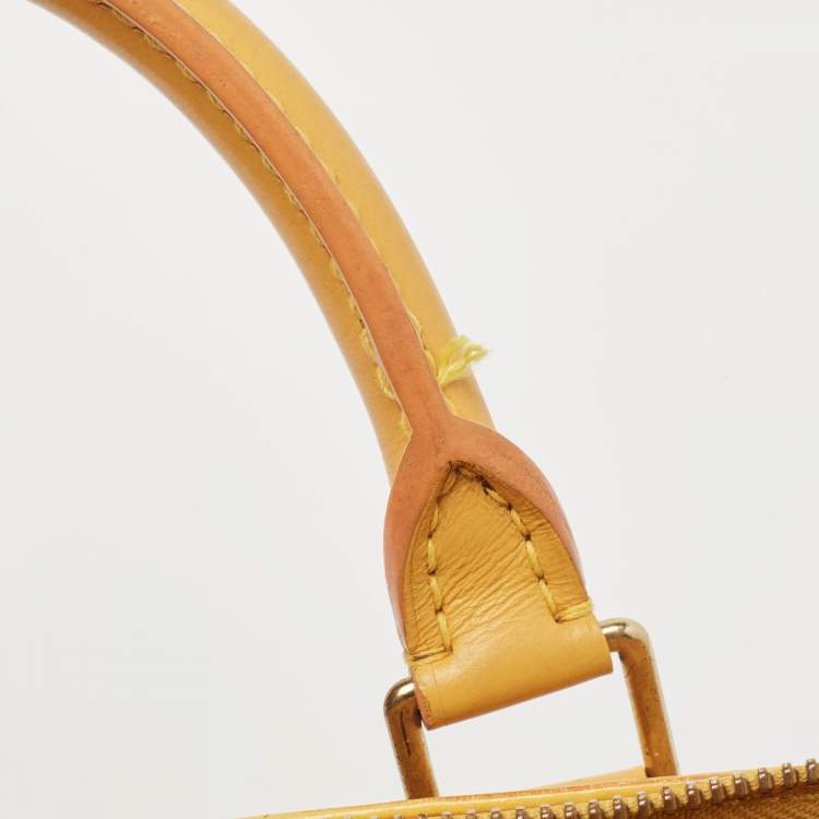 Pre Owned Louis Vuitton Tassil Yellow Epi Leather Speedy 25 Bag