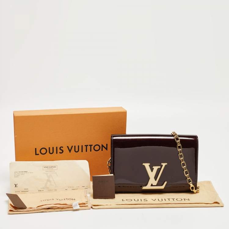 Pre Owned Louis Vuitton Amarante Vernis Chain Louise GM Bag