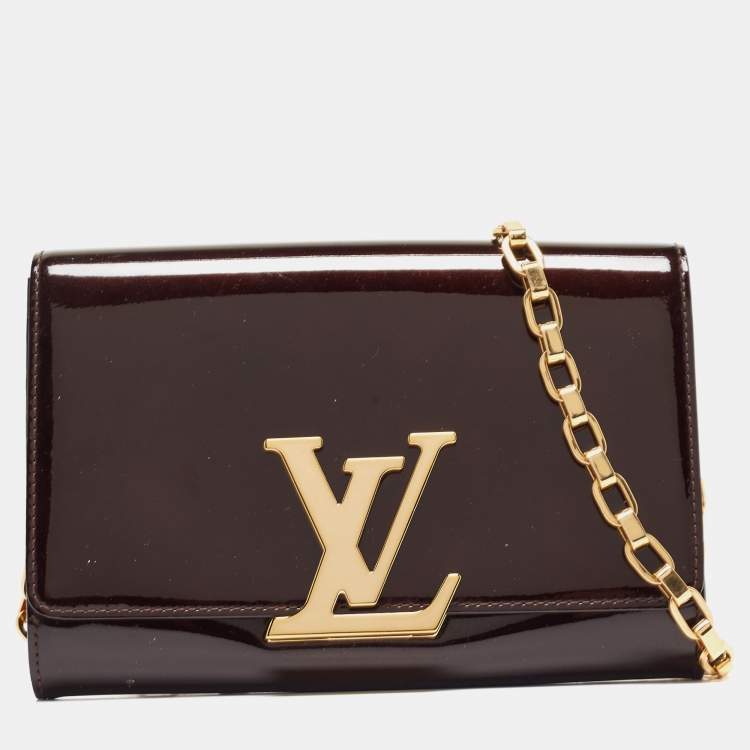 Pre Owned Louis Vuitton Amarante Vernis Chain Louise GM Bag
