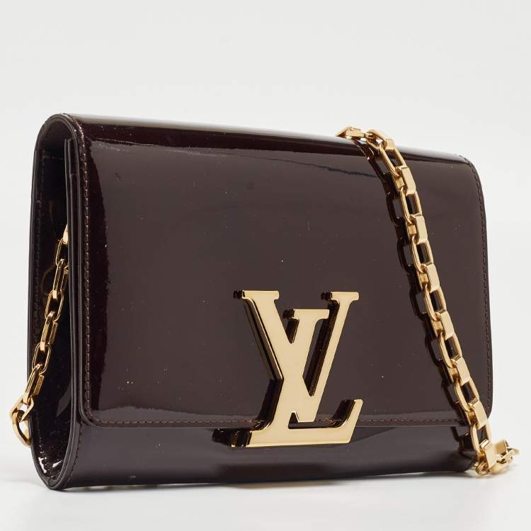 Pre Owned Louis Vuitton Amarante Vernis Chain Louise GM Bag