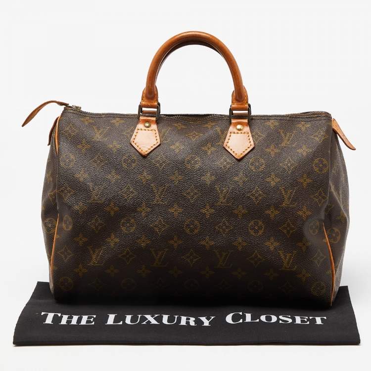 Pre Owned Louis Vuitton Monogram Canvas Speedy 35 Bag