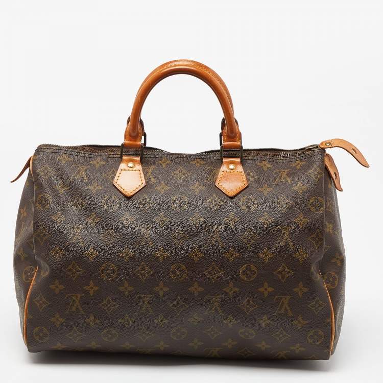 Pre Owned Louis Vuitton Monogram Canvas Speedy 35 Bag