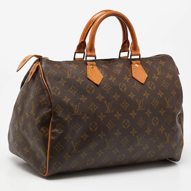 Pre Owned Louis Vuitton Monogram Canvas Speedy 35 Bag