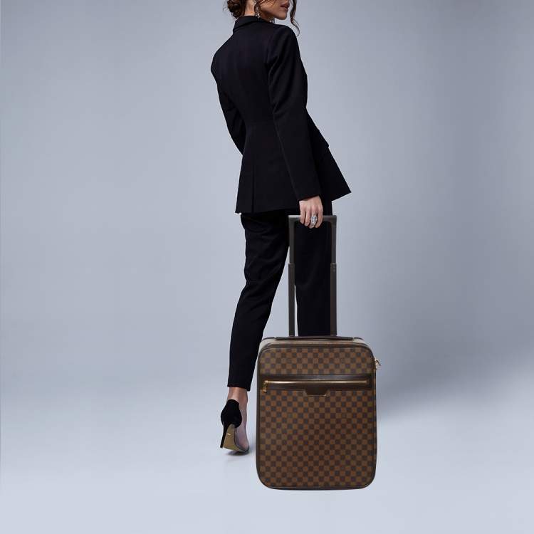 Pre Owned Louis Vuitton Damier Ebene Canvas Pegase 45 Luggage