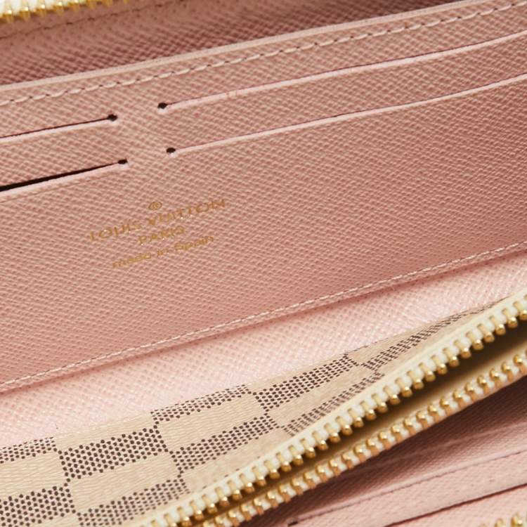 Pre Owned Louis Vuitton Damier Azur Canvas Clemence Wallet