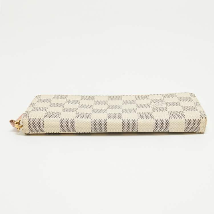 Pre Owned Louis Vuitton Damier Azur Canvas Clemence Wallet
