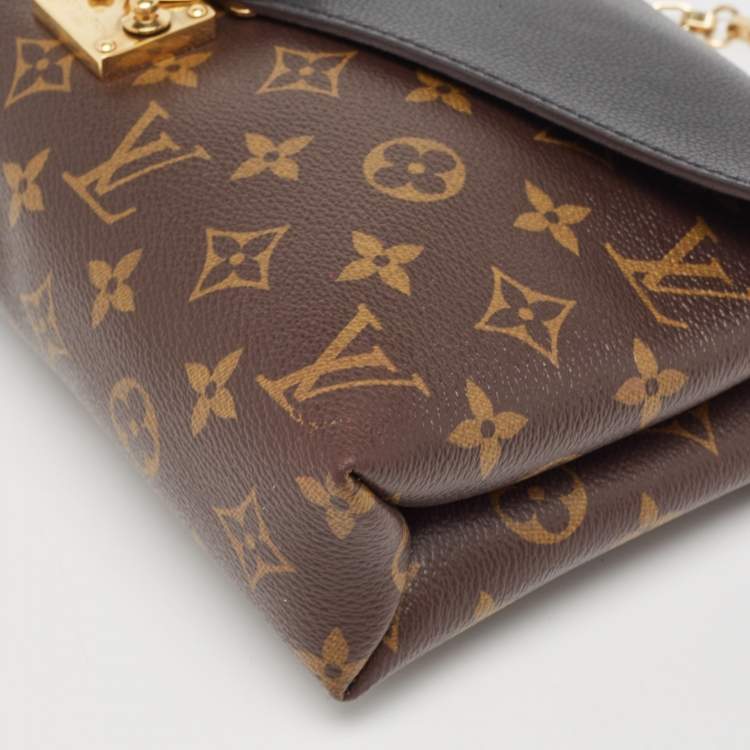 Pre Owned Louis Vuitton Black Monogram Canvas and Leather Pallas Chain Bag
