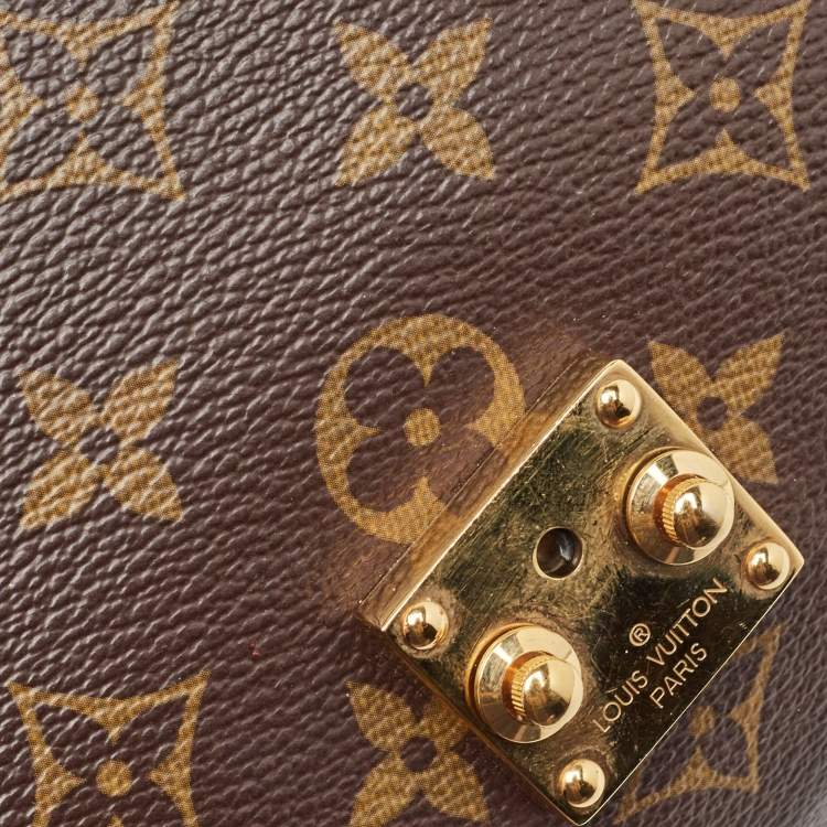 Pre Owned Louis Vuitton Black Monogram Canvas and Leather Pallas Chain Bag