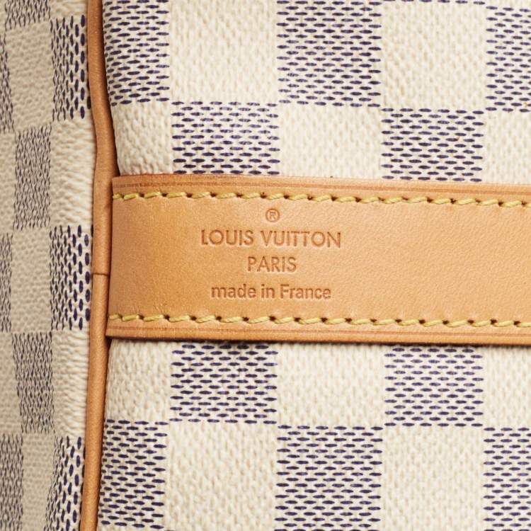 Pre Owned Louis Vuitton Damier Azur Canvas Keepall Bandouliere 55 Bag