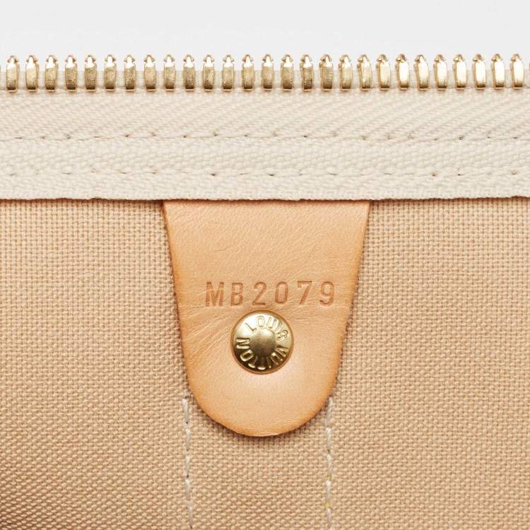 Pre Owned Louis Vuitton Damier Azur Canvas Keepall Bandouliere 55 Bag