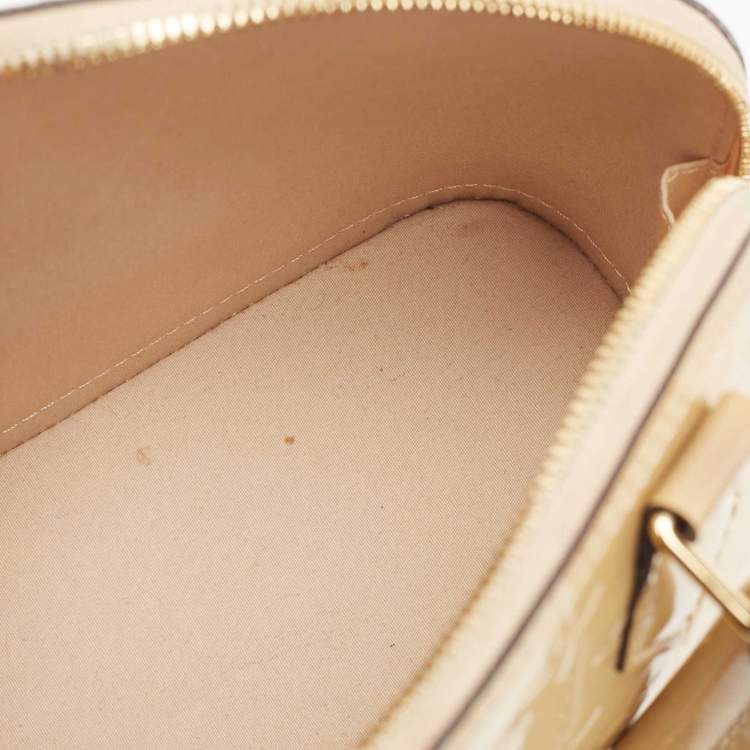 Pre Owned Louis Vuitton Dune Monogram Vernis Alma BB Bag