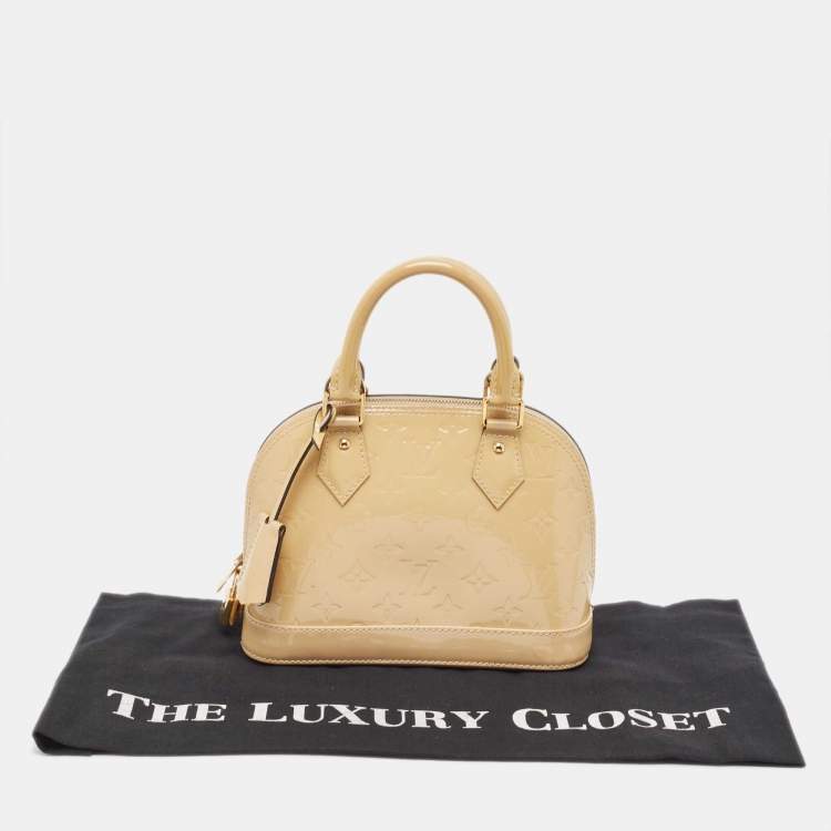 Pre Owned Louis Vuitton Dune Monogram Vernis Alma BB Bag