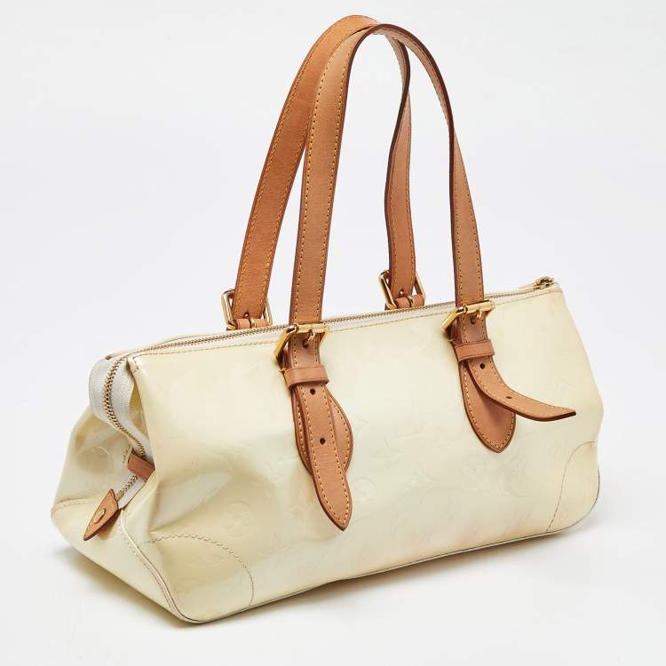 Pre Owned Louis Vuitton Perle Monogram Vernis Rosewood Avenue Bag