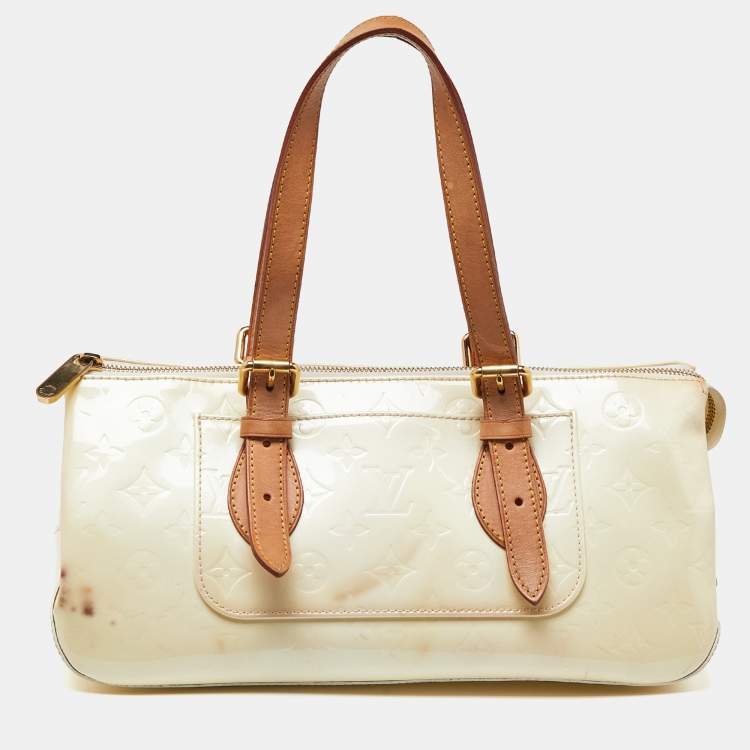 Pre Owned Louis Vuitton Perle Monogram Vernis Rosewood Avenue Bag