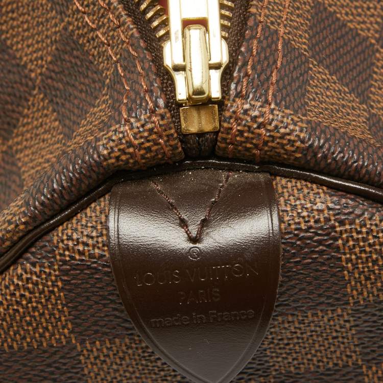 Pre Owned Louis Vuitton Damier Ebene Canvas Speedy 30 Bag