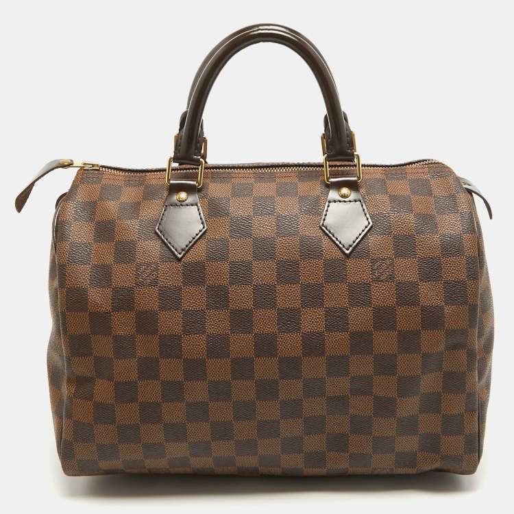 Pre Owned Louis Vuitton Damier Ebene Canvas Speedy 30 Bag