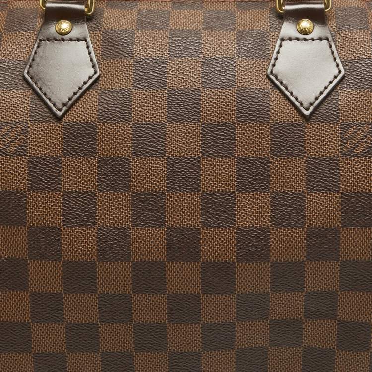 Pre Owned Louis Vuitton Damier Ebene Canvas Speedy 30 Bag