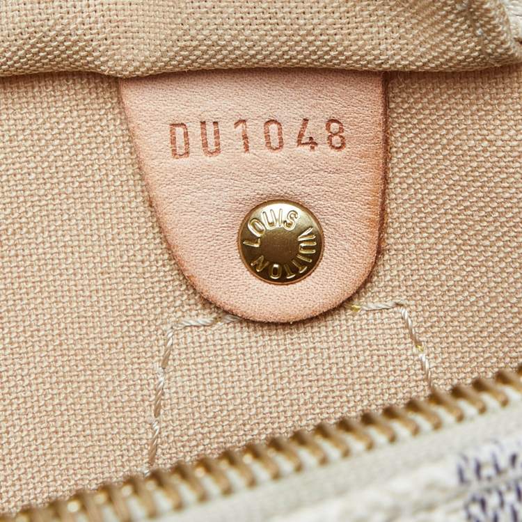 Pre Owned Louis Vuitton Damier Azur Canvas Speedy 30 Bag