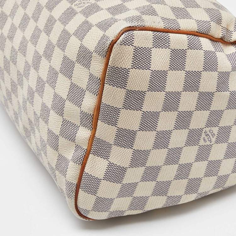 Pre Owned Louis Vuitton Damier Azur Canvas Speedy 30 Bag