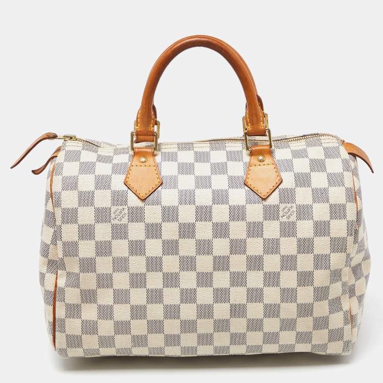 Pre Owned Louis Vuitton Damier Azur Canvas Speedy 30 Bag
