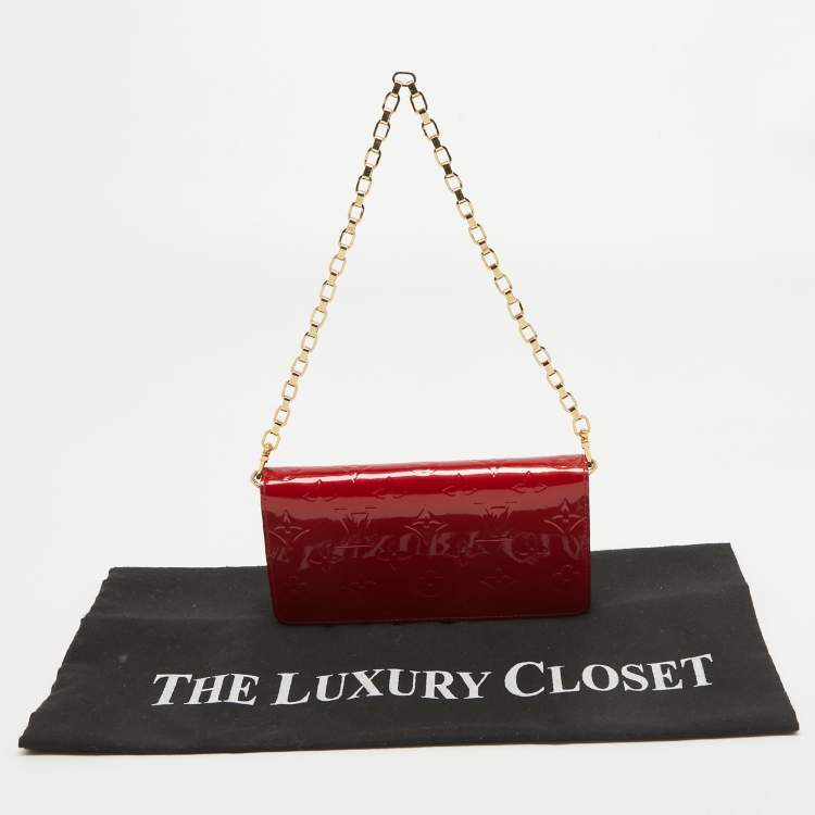Pre Owned Louis Vuitton Pomme D'Amour Monogram Vernis Chaine Wallet