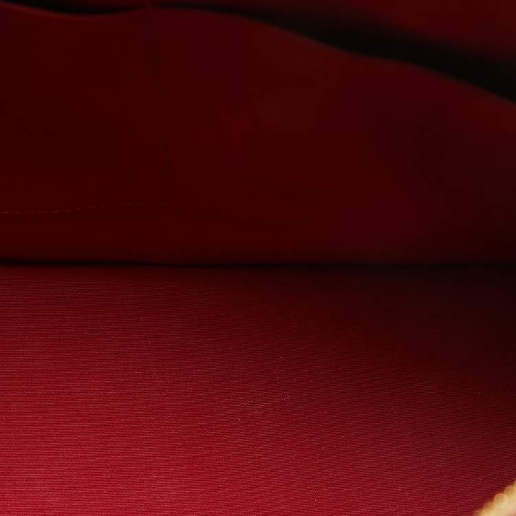 Pre Owned Louis Vuitton Red Monogram Vernis Alma MM Bag