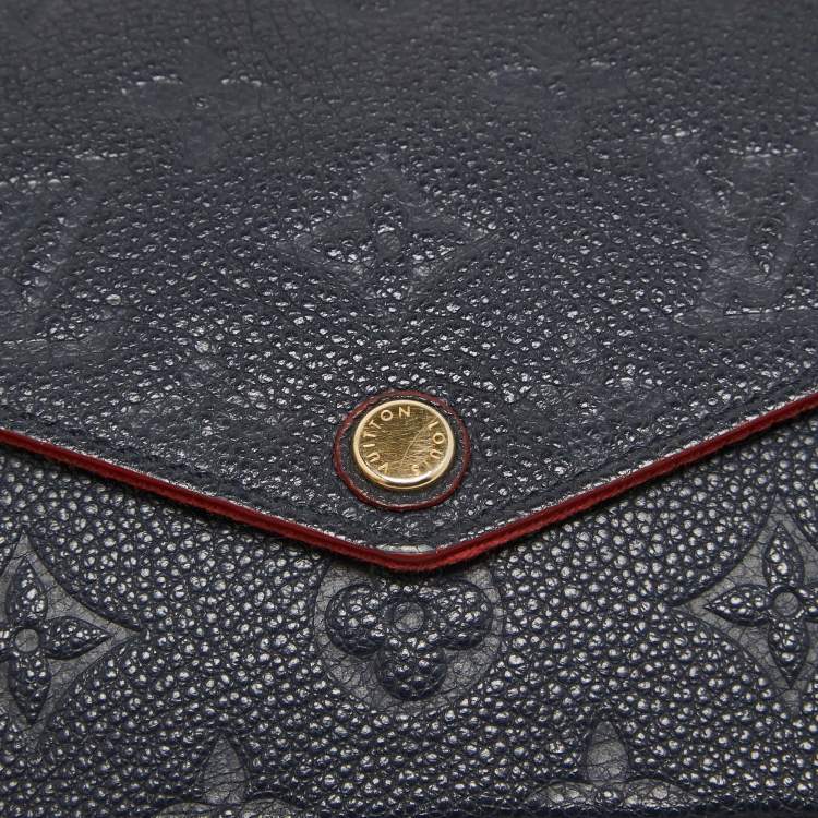 Pre Owned Louis Vuitton Marine/Rouge Monogram Empreinte Leather Felicie Pochette Bag