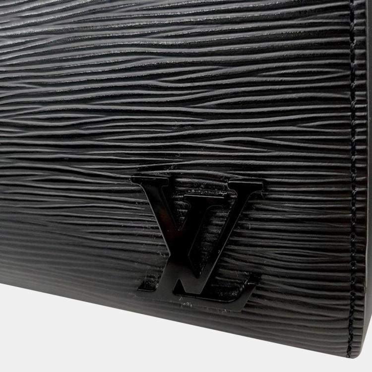 Pre Owned Louis Vuitton Black Epi Leather Cluny MM Top Handle Bag