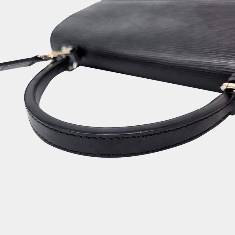 Pre Owned Louis Vuitton Black Epi Leather Cluny MM Top Handle Bag