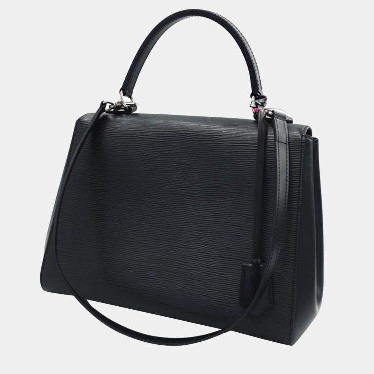 Pre Owned Louis Vuitton Black Epi Leather Cluny MM Top Handle Bag