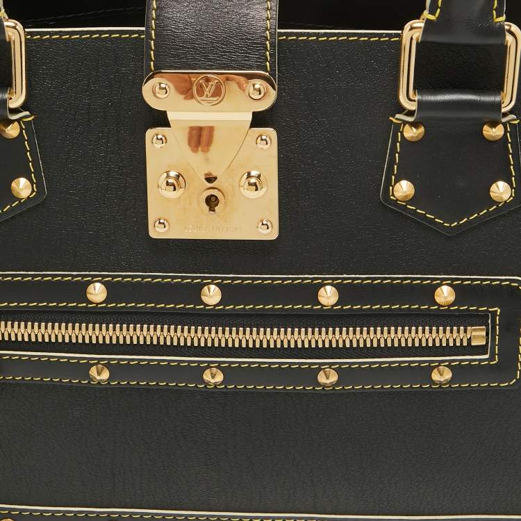 Pre Owned Louis Vuitton Black Suhali Leather Le Fabuleux Bag