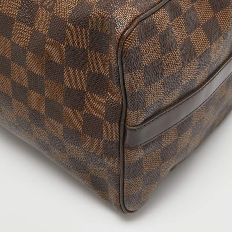 Pre Owned Louis Vuitton Damier Ebene Canvas Speedy Bandouliere 30 Bag