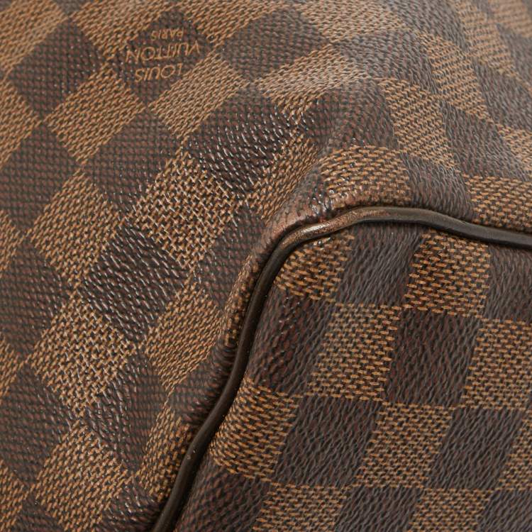 Pre Owned Louis Vuitton Damier Ebene Canvas Speedy Bandouliere 30 Bag