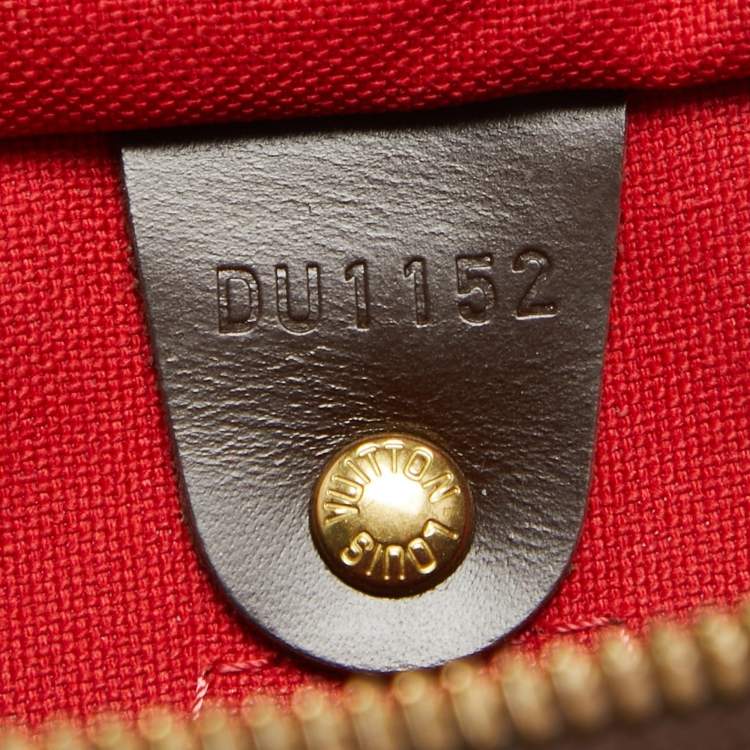 Pre Owned Louis Vuitton Damier Ebene Canvas Speedy Bandouliere 30 Bag