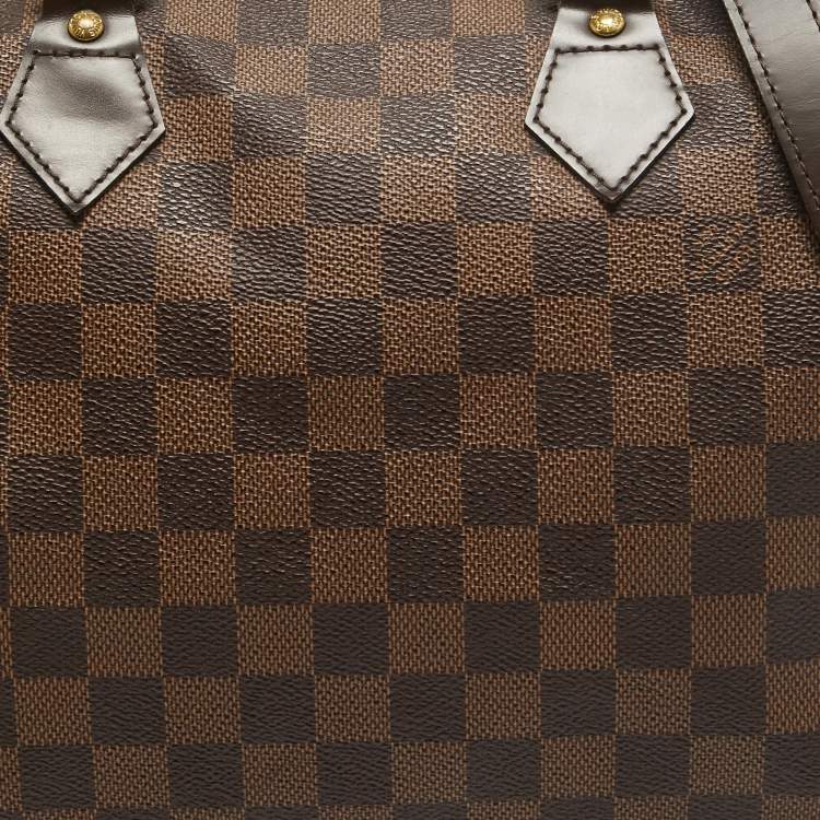 Pre Owned Louis Vuitton Damier Ebene Canvas Speedy Bandouliere 30 Bag