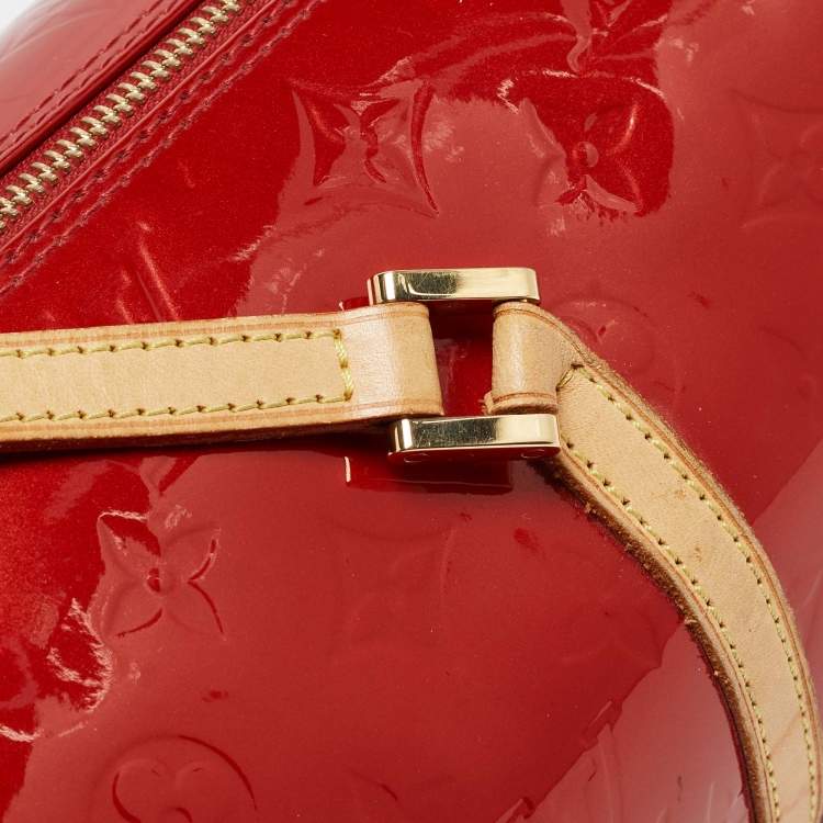 Pre Owned Louis Vuitton Pomme D’amour Monogram Vernis Papillon 30 Bag 