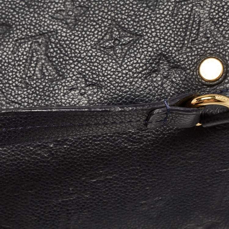 Pre Owned Louis Vuitton Blue Infini Monogram Empreinte Leather Lumineuse GM Bag