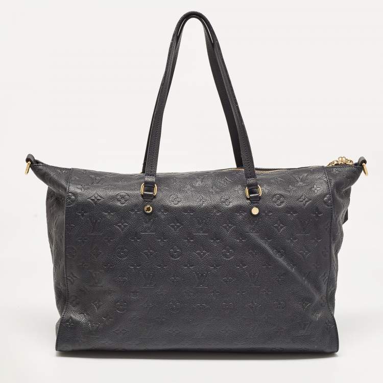 Pre Owned Louis Vuitton Blue Infini Monogram Empreinte Leather Lumineuse GM Bag