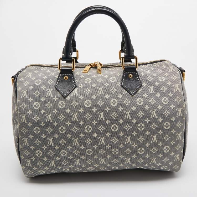 Pre Owned Louis Vuitton Encre Monogram Idylle Canvas Speedy Bandouliere 30 Bag