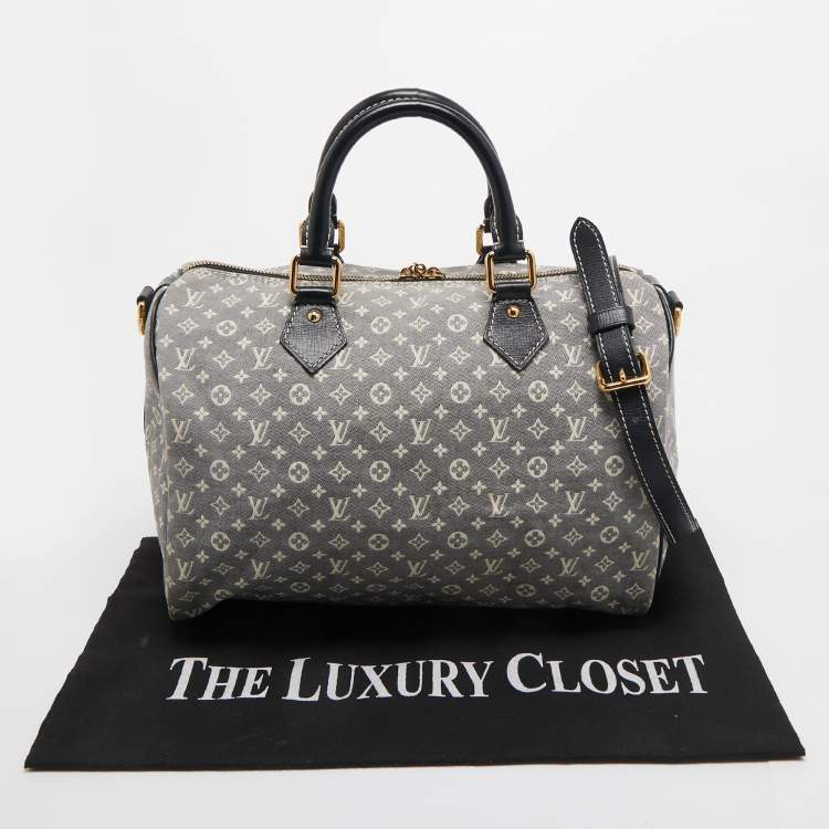 Pre Owned Louis Vuitton Encre Monogram Idylle Canvas Speedy Bandouliere 30 Bag