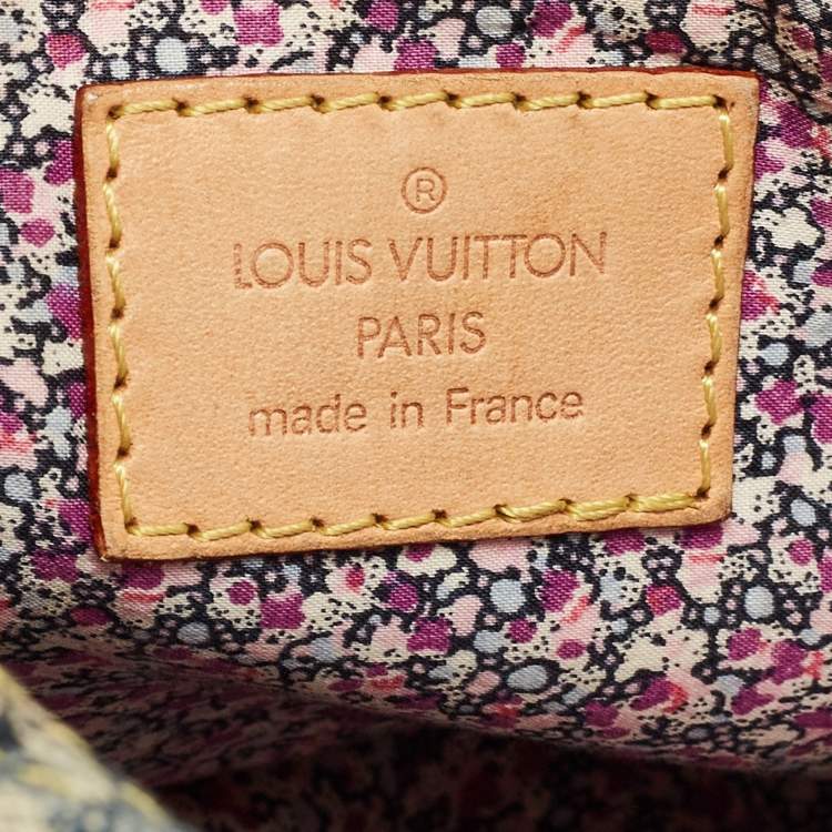 Pre Owned Louis Vuitton Blue Denim Monogram Limited Edition Patchwork Speedy Bag
