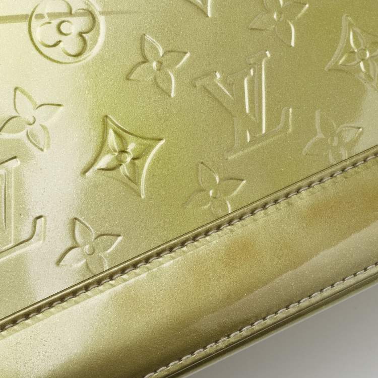 Pre Owned Louis Vuitton Vert Olive Monogram Vernis Leather Alma GM Bag