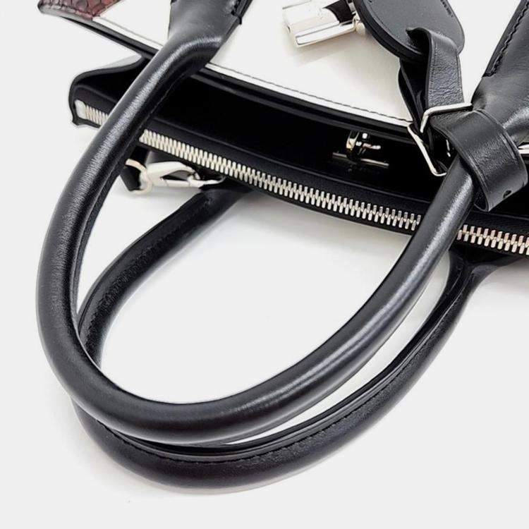 Pre Owned Louis Vuitton Black Leather City Steamer MM Top Handle Bag