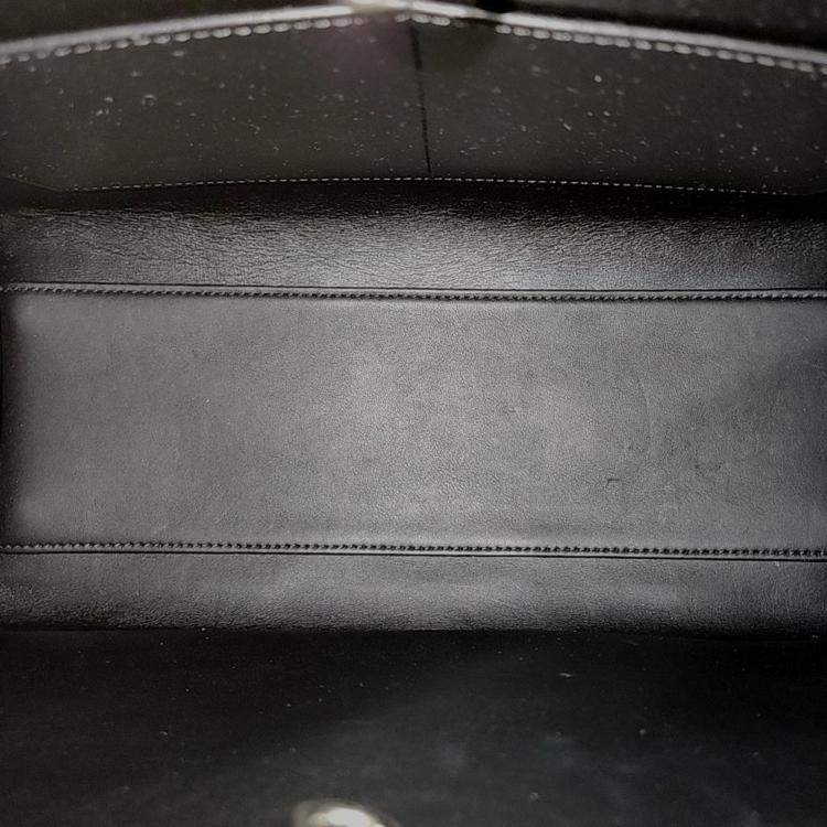 Pre Owned Louis Vuitton Black Leather City Steamer MM Top Handle Bag