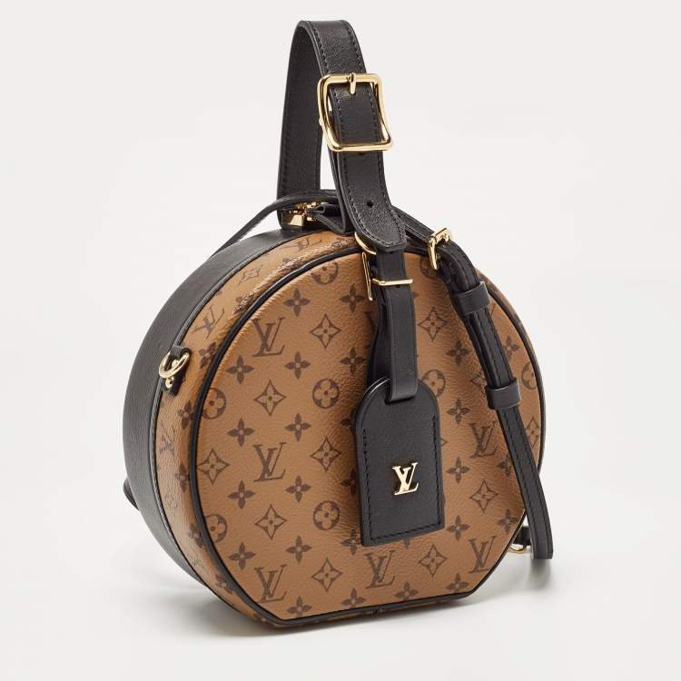 Pre Owned Louis Vuitton Monogram Reverse Canvas Petite Boite Chapeau Bag