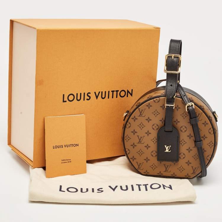 Pre Owned Louis Vuitton Monogram Reverse Canvas Petite Boite Chapeau Bag