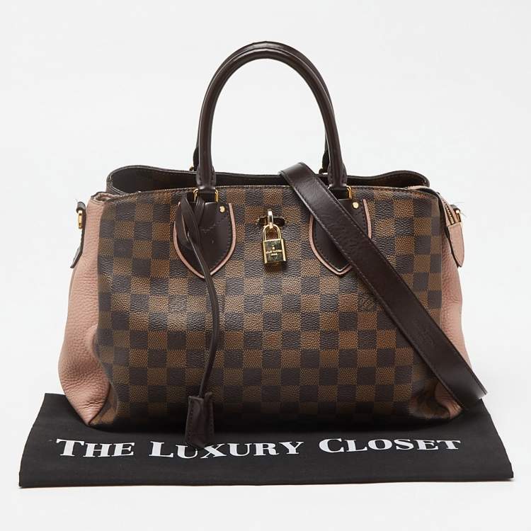 Pre Owned Louis Vuitton Damier Ebene Canvas and Leather Normandy Bag
