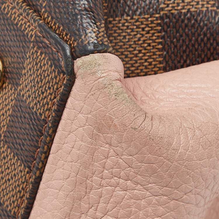 Pre Owned Louis Vuitton Damier Ebene Canvas and Leather Normandy Bag