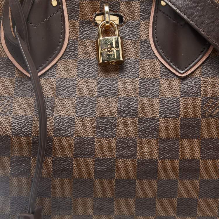 Pre Owned Louis Vuitton Damier Ebene Canvas and Leather Normandy Bag